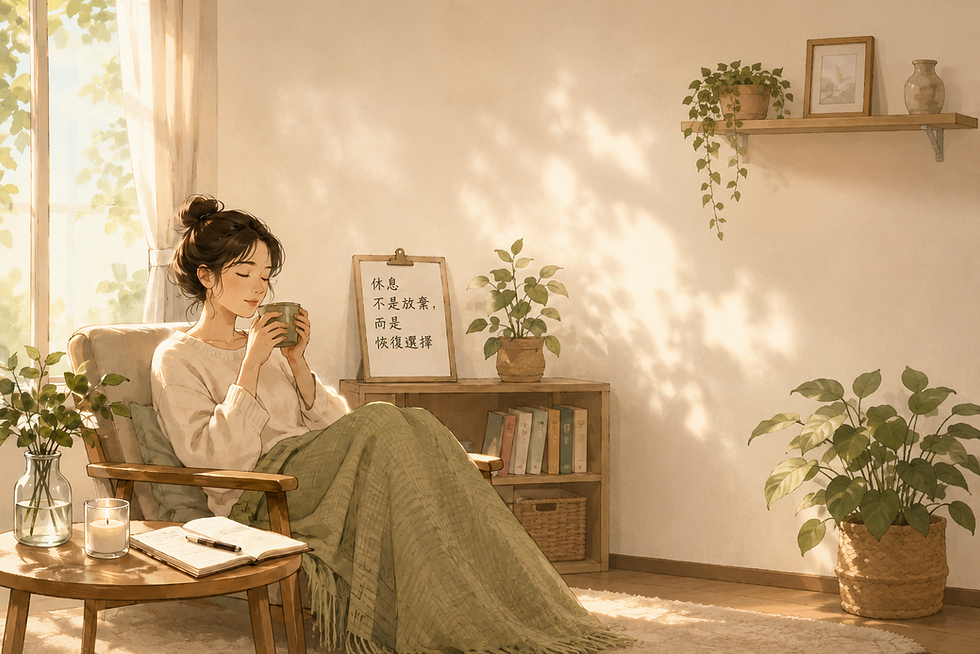 你知道要休息,但你知道如何休息嗎?——從「七種休息」談:為什麼睡很多,還是覺得好累?/ 看見心理 蔡政儒 實習諮商心理師