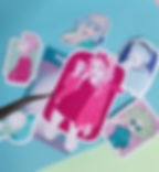 Pack 6 Stickers Aqua