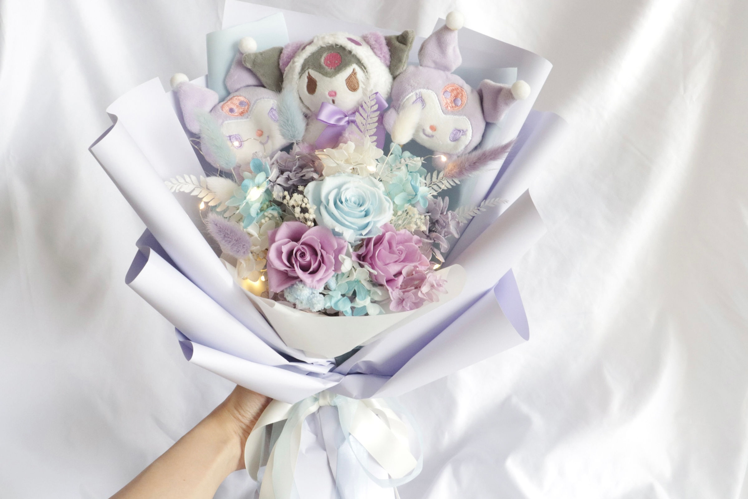Graduation Bouquet-Purple X Blue