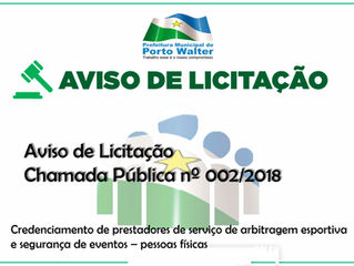 Aviso de Licitação