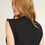 Thumbnail: Soft Ruffle Modal/Cotton Top Black