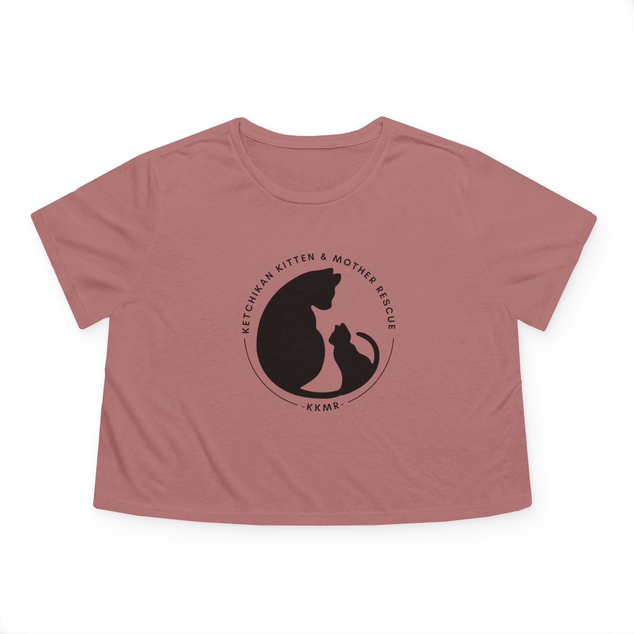Ketchikan Kitten and Mother Rescue's Women's Flowy Cropped Tee 