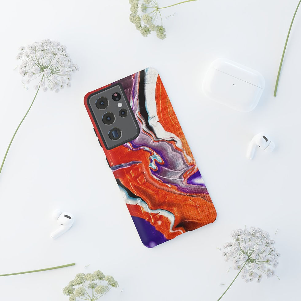 Thumbnail: Orange Abstract Tough Phone Case