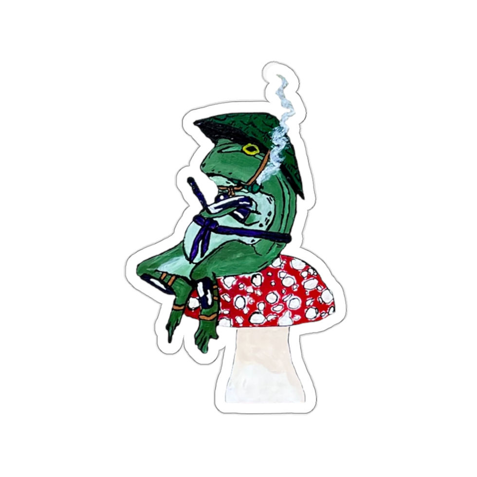 Thumbnail: Smoking Frog Sticker