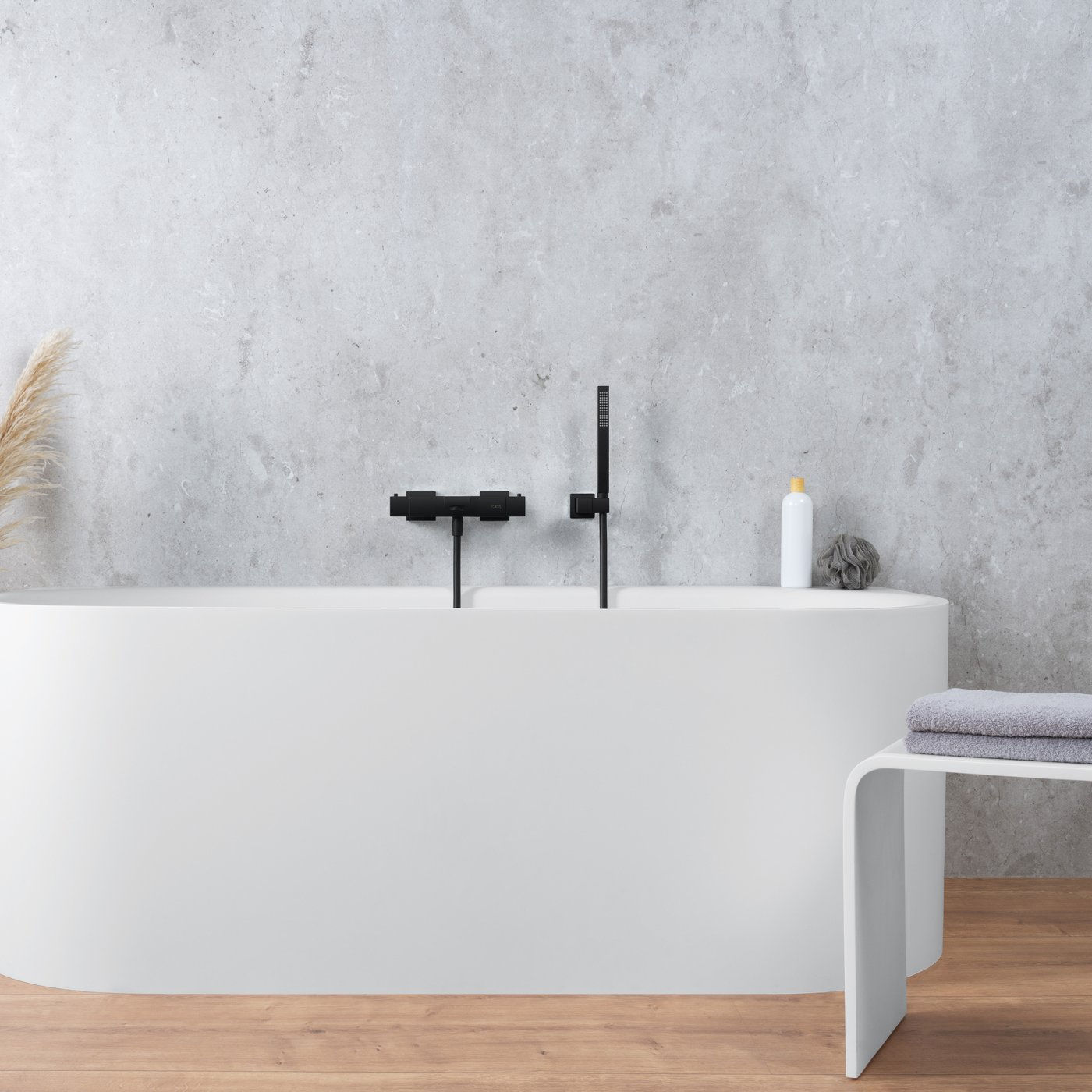 Fortis Mitigeur bain/douche pour 2 sorties, mural, carré