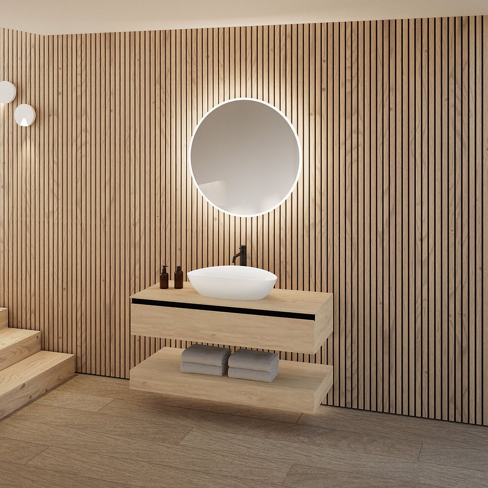 Miniature : Rivea Kanya Miroir à éclairage Ø 80 cm, éclairage direct sur le pourtour