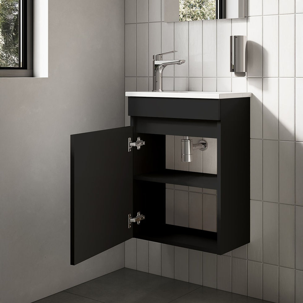 Miniature : Evineo ineo2 Meuble sous-lave-mains l: 44,5 H: 60 P: 25 cm, 1 porte, charnières
