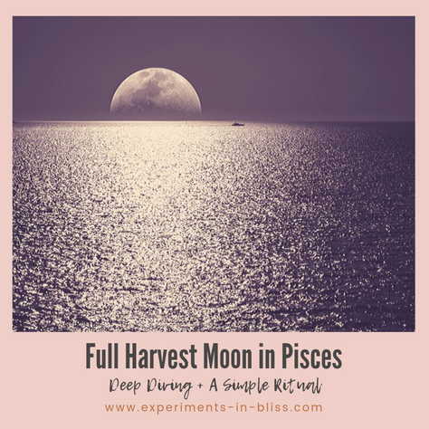 Full Harvest Moon in Pisces - Deep Diving + A Simple Ritual