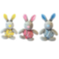 Lapin de couleur avec corde