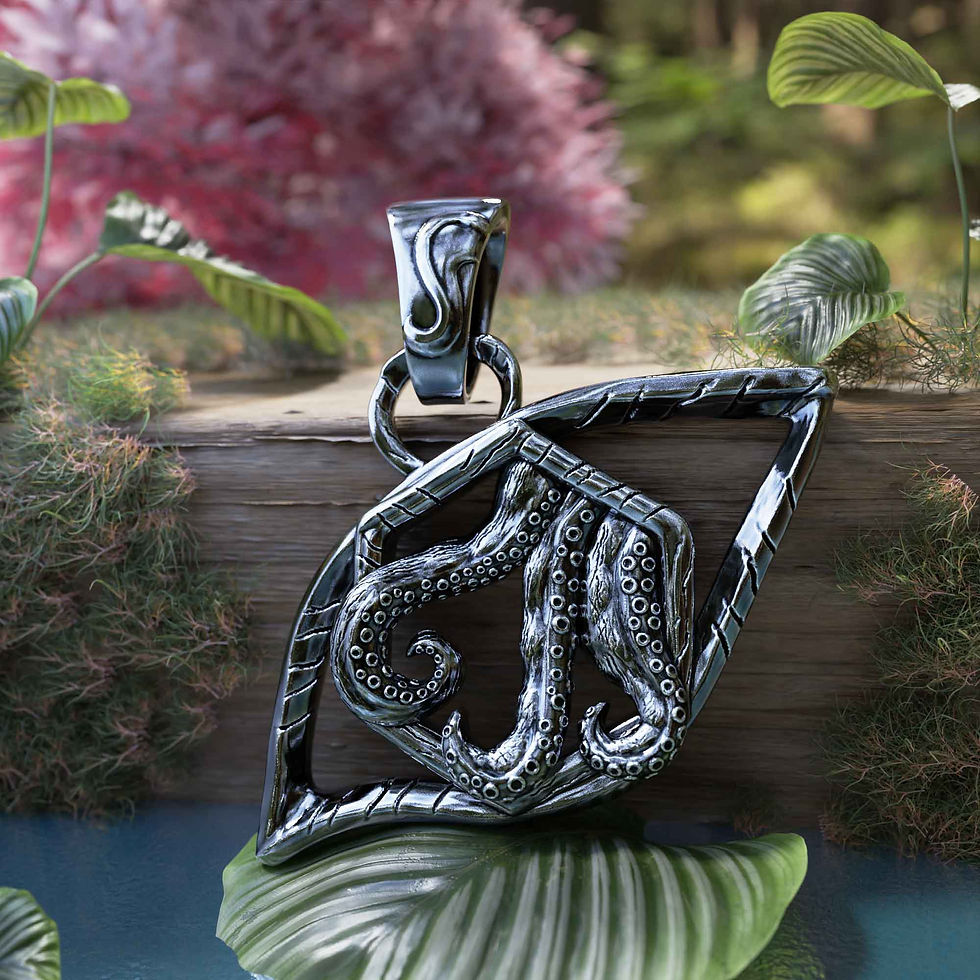 Pendentif de Pieuvre Hexagone
