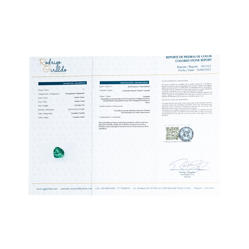 Thumbnail: Esmeralda Natural Corazon Facetado