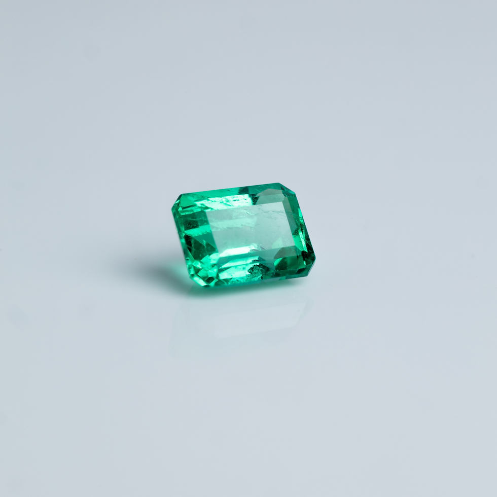 Miniatura: Esmeralda Natural Rectangular Facetado