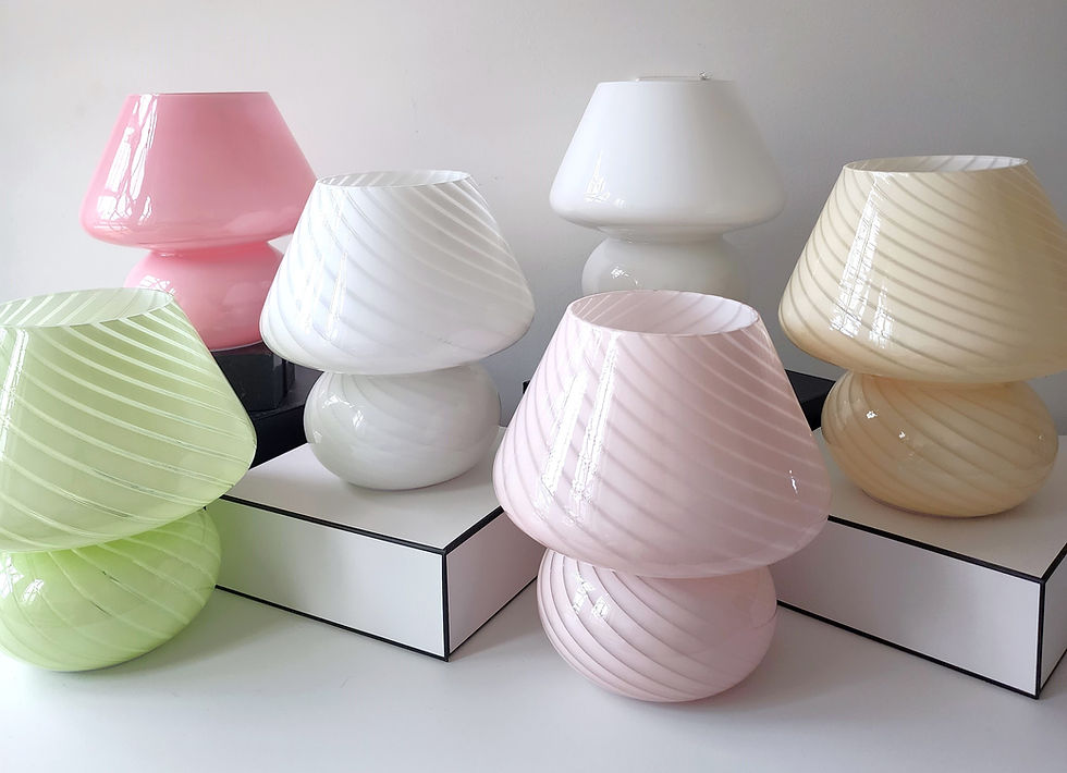 Thumbnail: Large Glass Mushroom Lamps