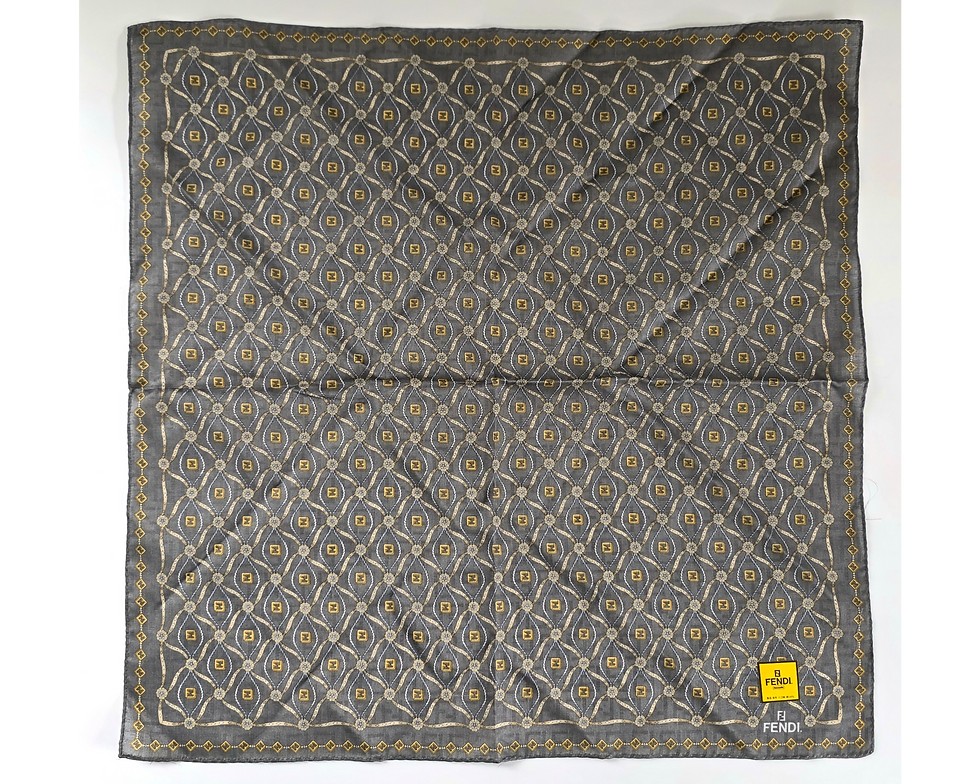 Thumbnail: Vintage Fendi Logo Chain Print Scarf
