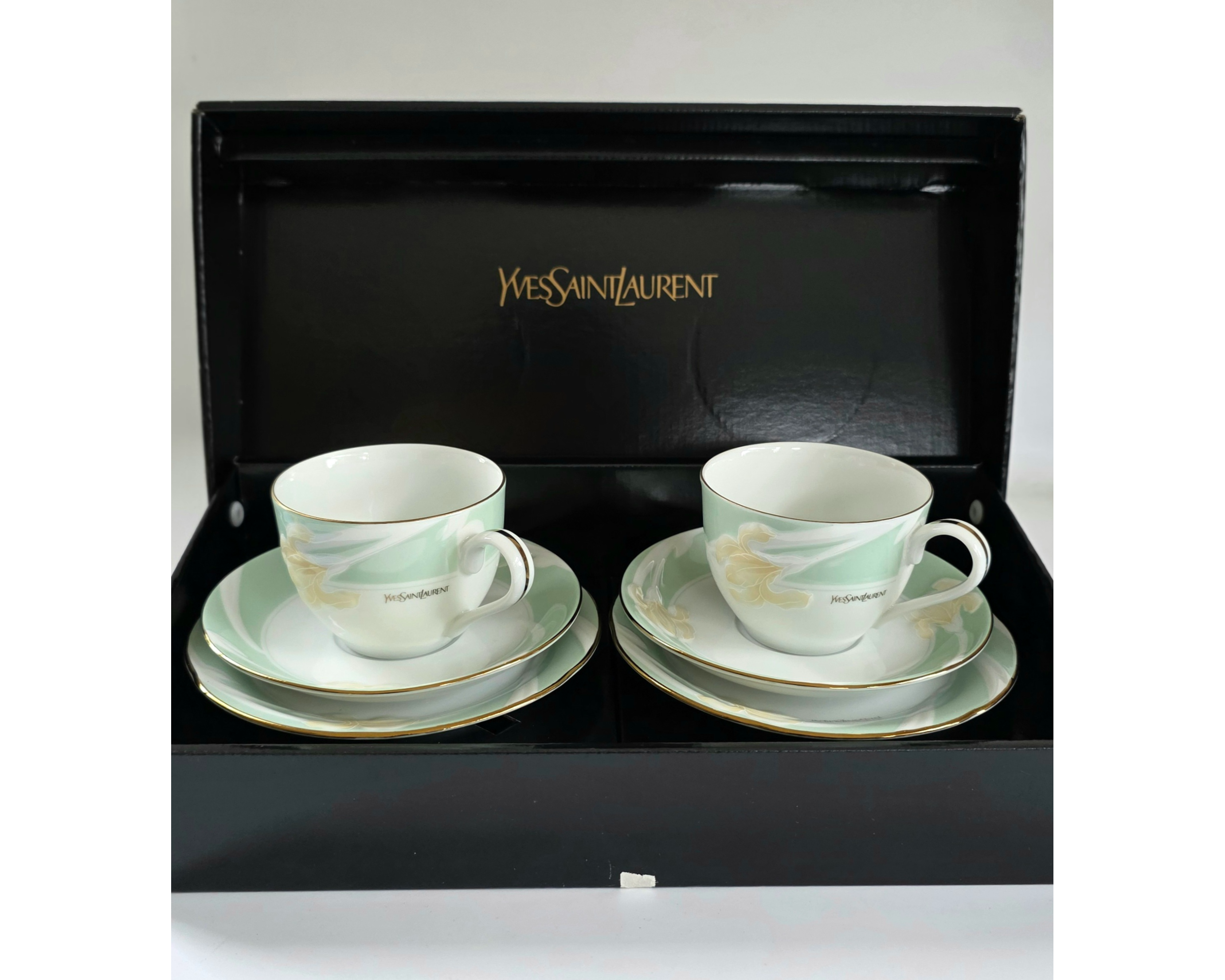 Vintage Yves Saint Laurent ‘Pastel Elegance’ Porcelain Set – 6 Piece