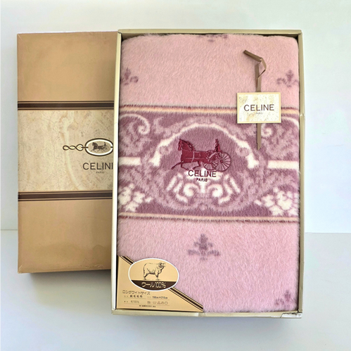 Vintage Pink Celine Wool Blanket | ReviveMyVintage