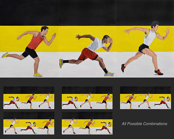 Race (Interchangeable Triptych) | Oil