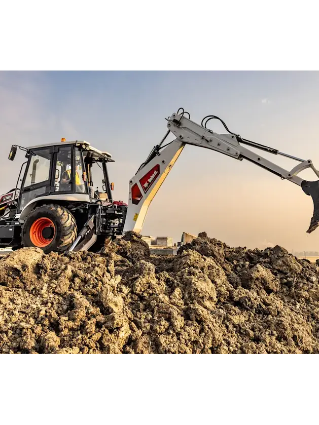 Rent a Bobcat B760 Backhoe Loader | 96 HP Backhoe Loader Rental with 18.4 ft Dig Depth