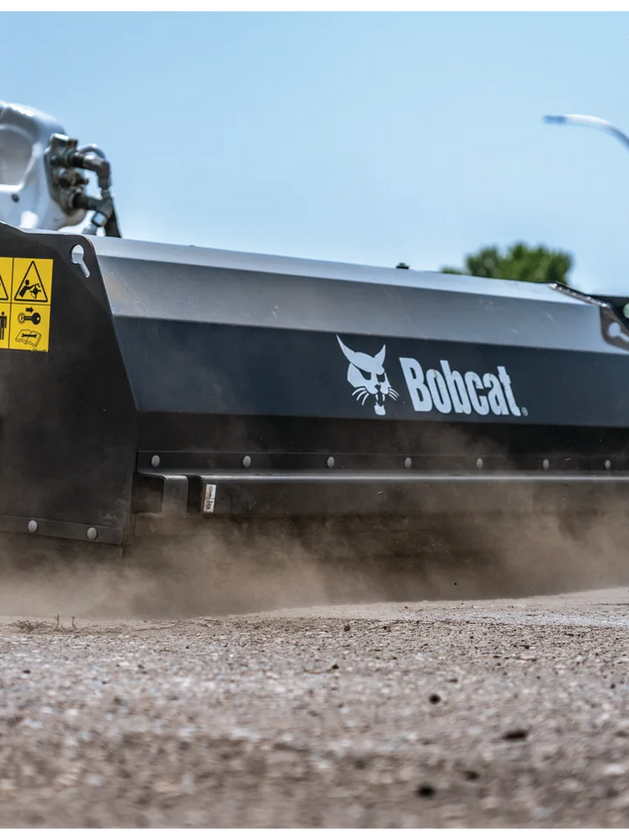Bobcat Sweeper Bucket Rental | Skid Steer Sweeper Attachment Rental for Site Cleanup, Dust Control & Debris Collection