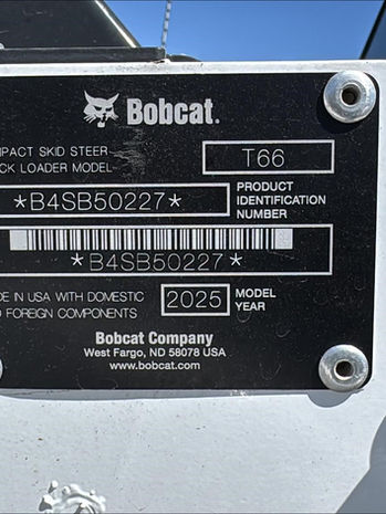 Used 2025 Bobcat T66 - Stock: Q174003