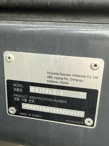 Used - 2023 Doosan DX170 LC-5 - Stock: V088988