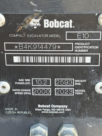 Used 2023 Bobcat E10 - Stock: W179909
