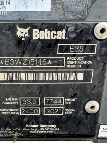 Used 2021 Bobcat E35 - Stock: G175413