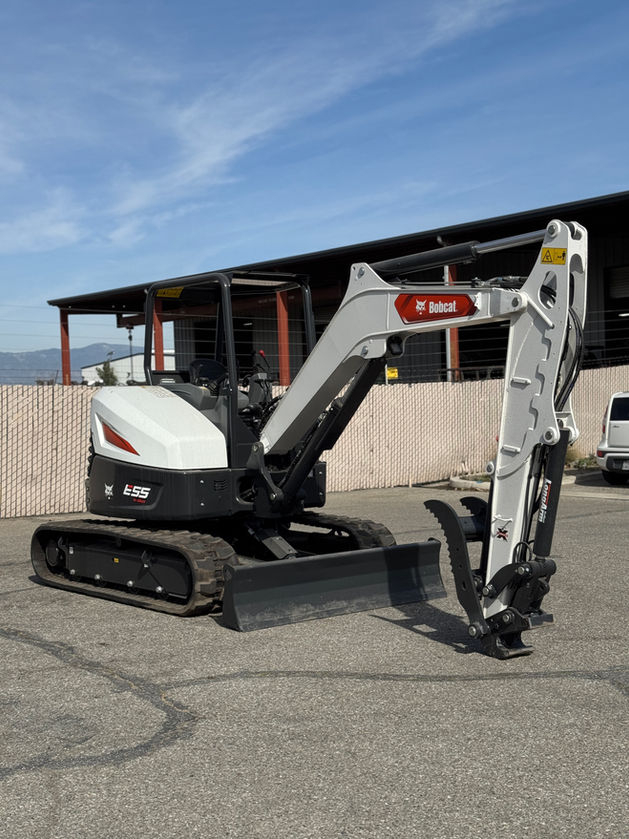 Rent Bobcat E55 Compact Excavator | Minimal Tail Swing Excavator Rental with High-Performance Hydraulics