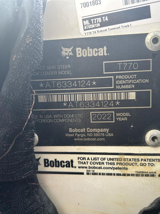 Used 2022 Bobcat T770 - Stock: 7001803