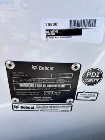 Used - 2024 Bobcat MT100 - Stock: V168502