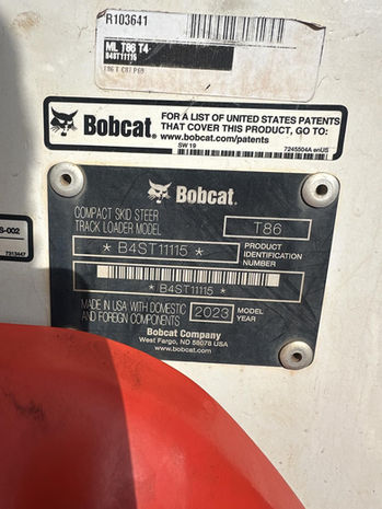Used 2023 Bobcat T86 - Stock: R163899