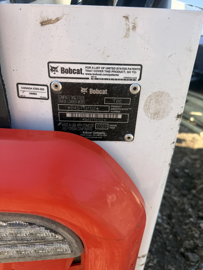 Used 2024 Bobcat T86 - Stock: C183193