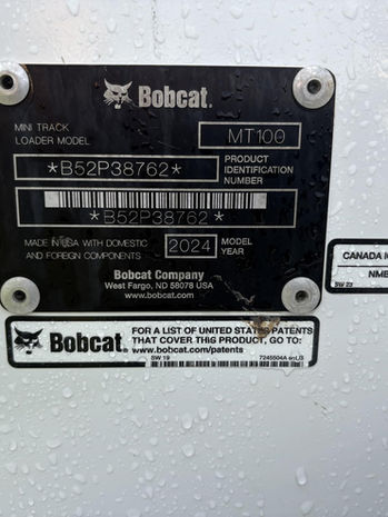 Used 2024 Bobcat MT100 - Stock: 7000202