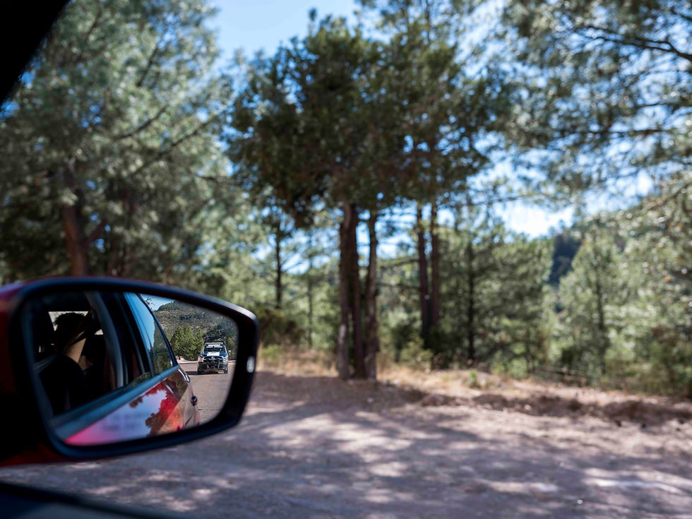 Our police escort out of Creel