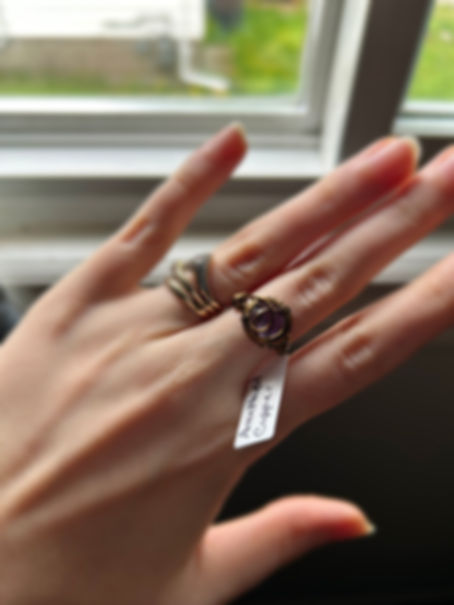 Amethyst Copper Ring 