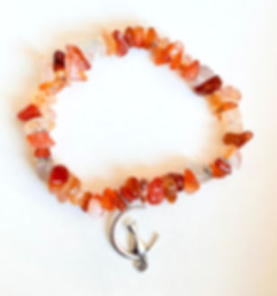 Carnelian|Stainless Steel Luna Kitty Charm Bracelet