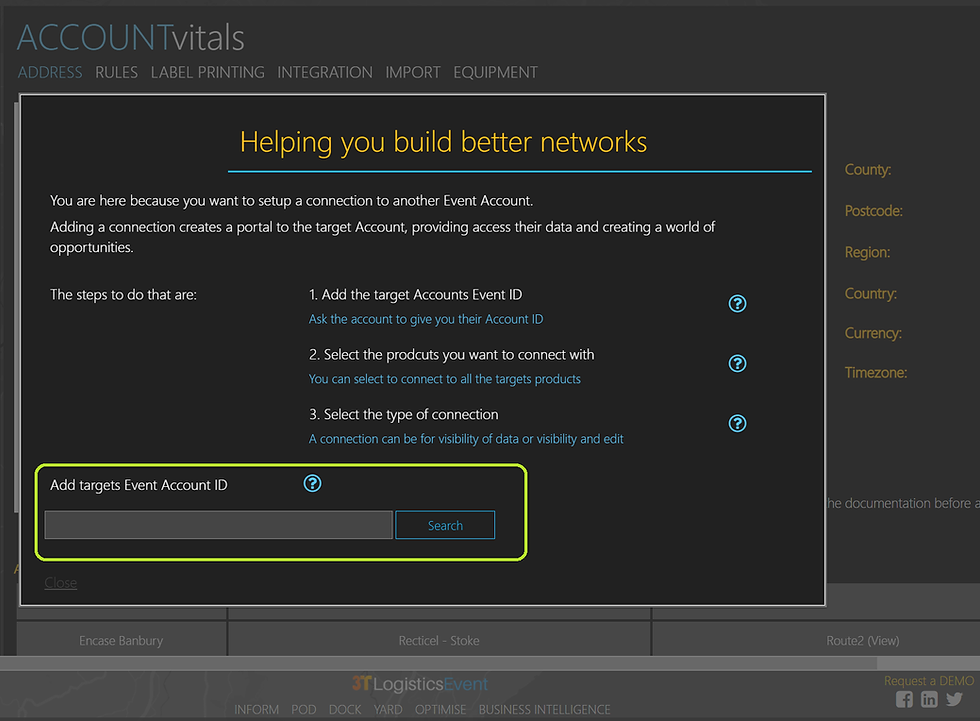Select the Account