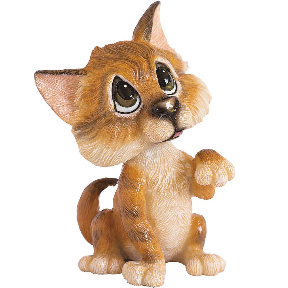 Little paws tabby cat 
Name...Amber. 
Height 13cm