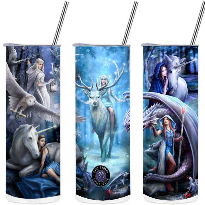 Anne Stokes 20oz Skinny Tumblers
Design Fantasy Forest collage