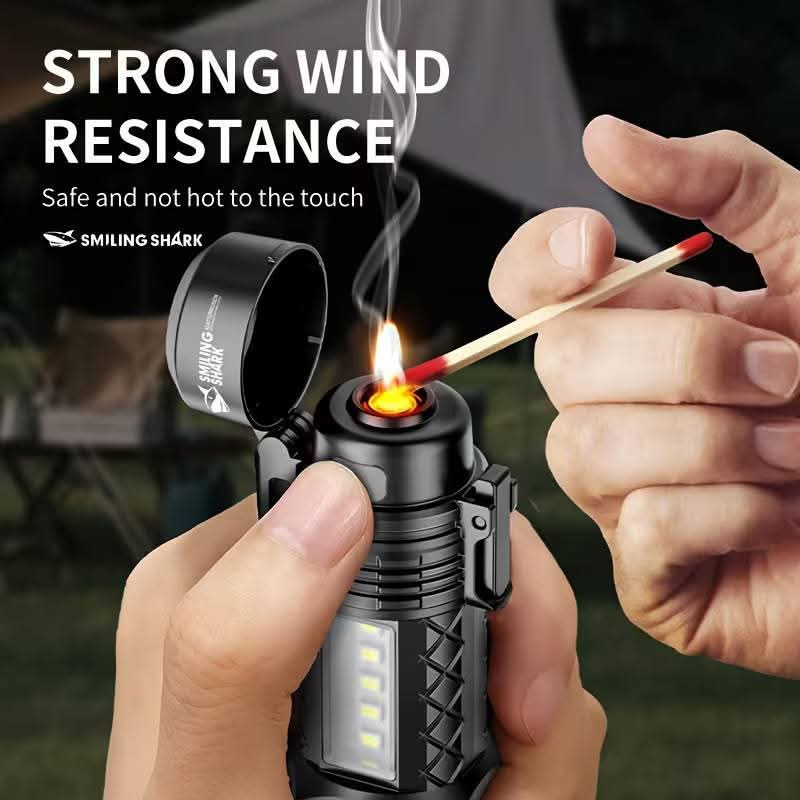 Smiling Shark 2-in-1 Flashlight & Plasma Lighter