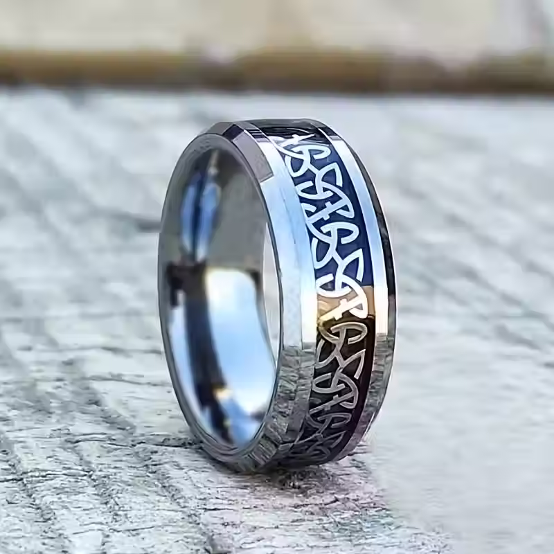GR4 - Stainless steel gents ring
Design ...Triquetra black background