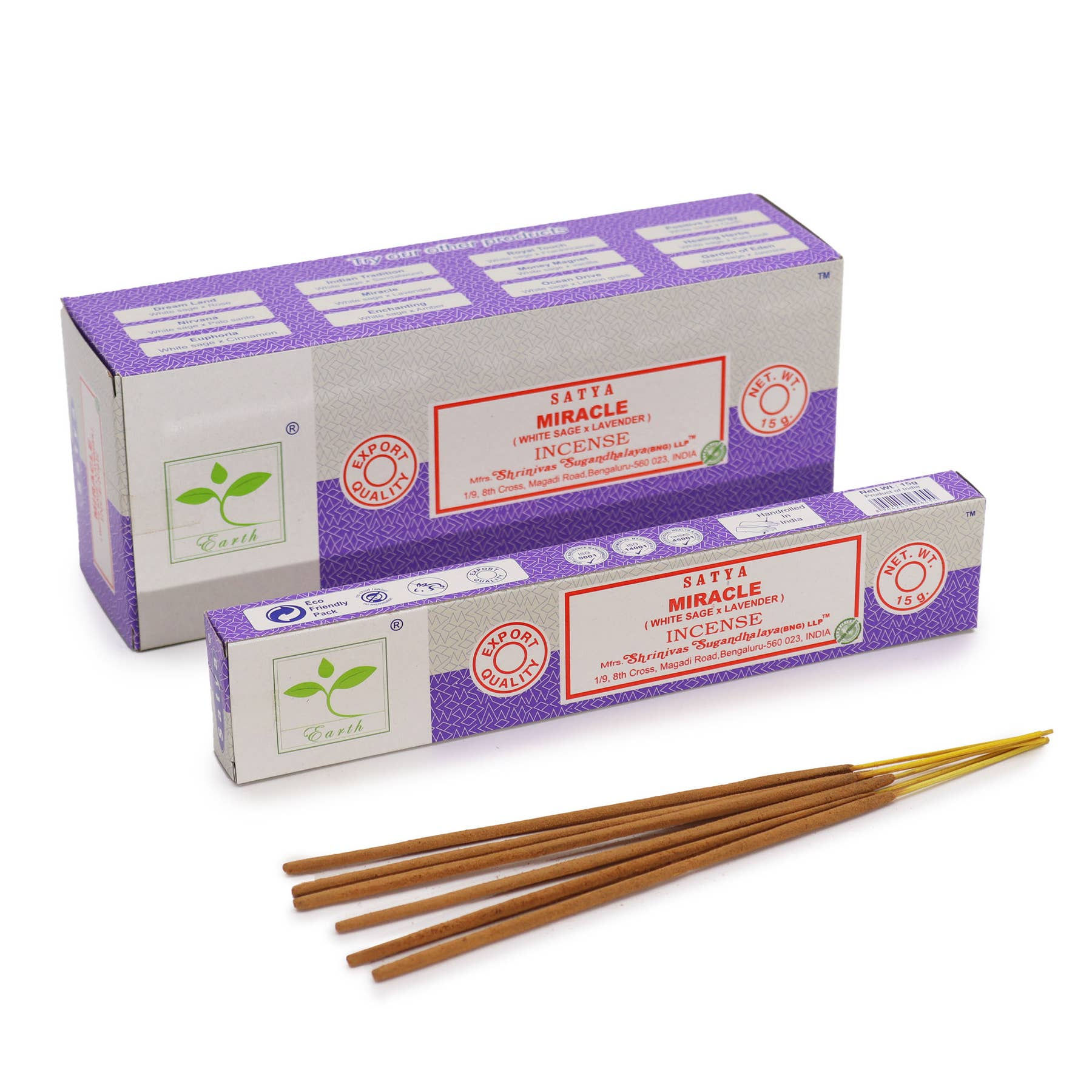 Satya Incense 
Fragrance ...Miracle (White Sage & Lavender)