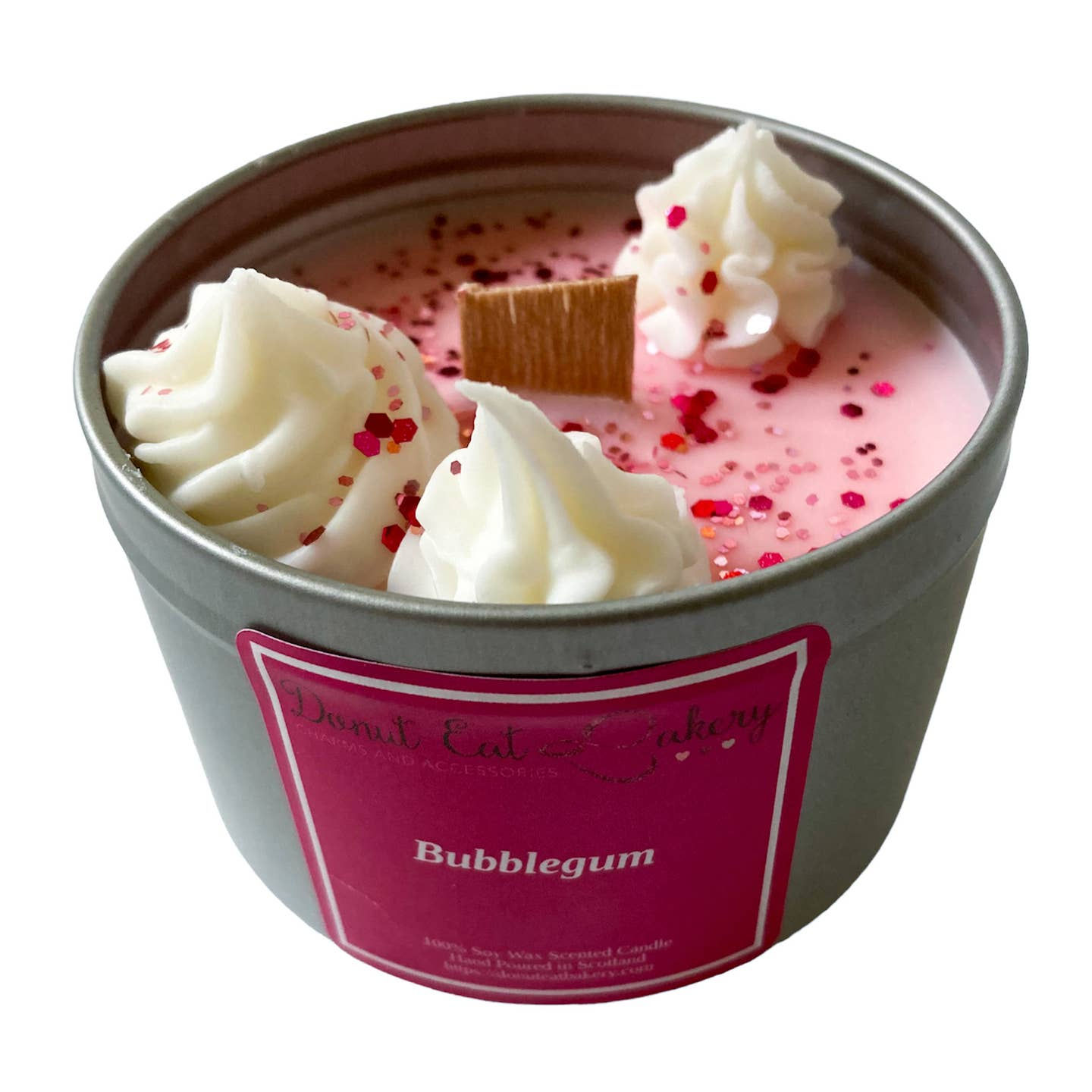 Bubblegum Scented Wood Wick Tin Candle

240ml Soy Wax Scented Candle 