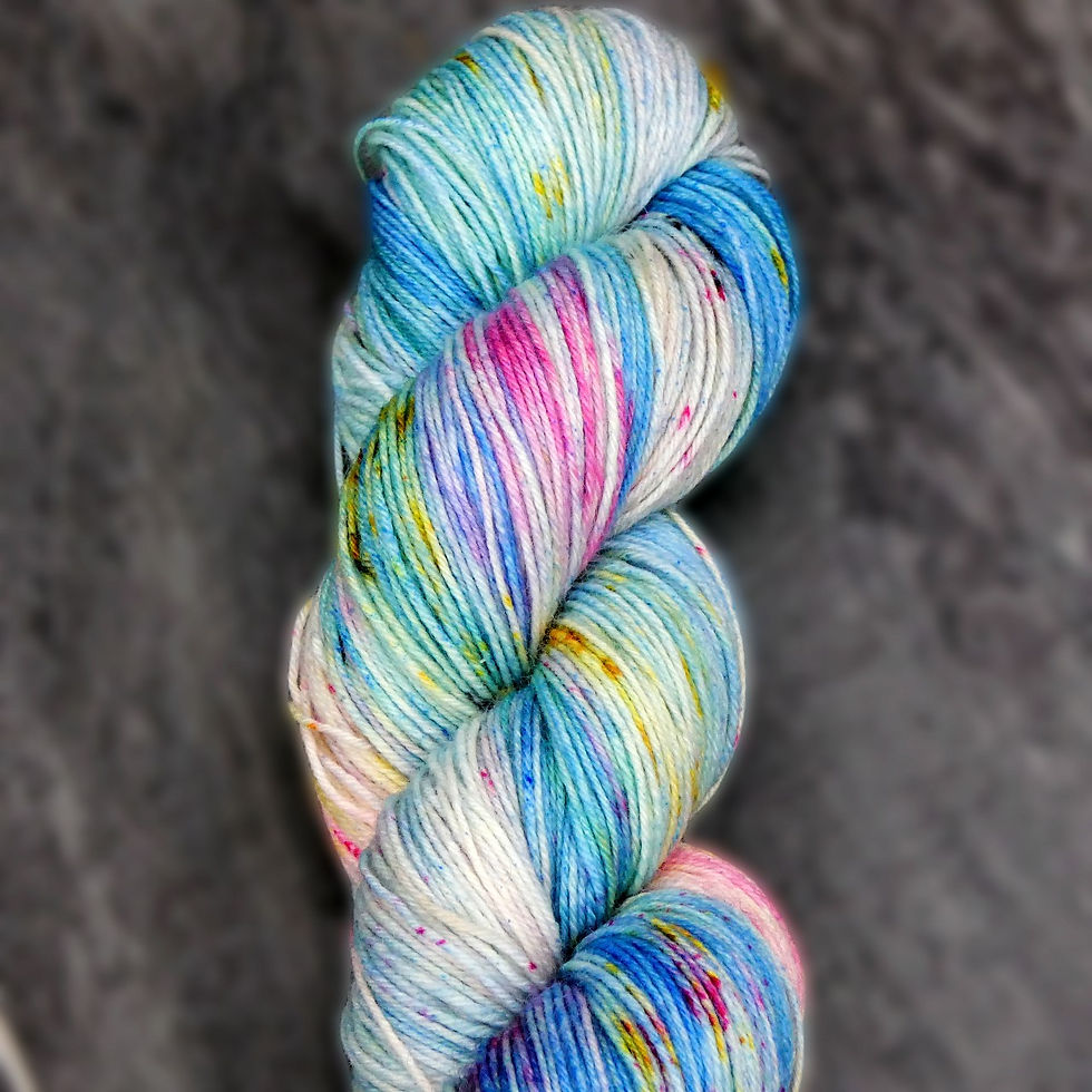 Thumbnail: Pink Butterflies - 4 Ply British Sock Hand Dyed Yarn