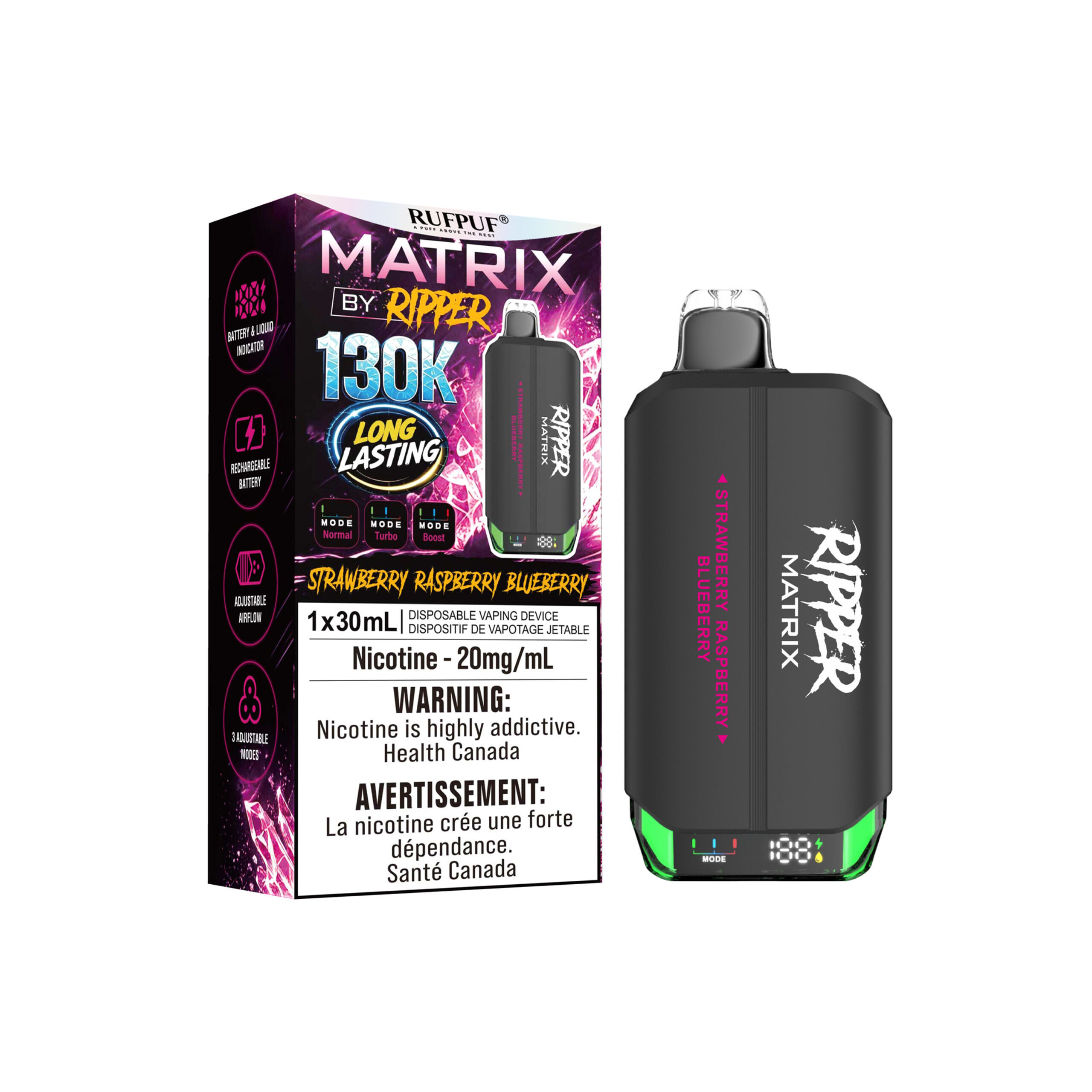 Ripper X matrix 130k strawberry raspberry blueberry