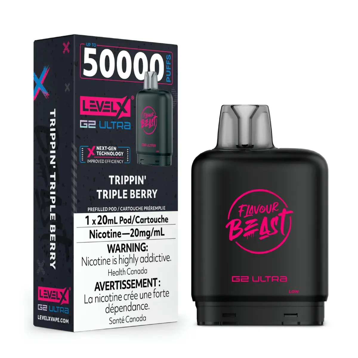 Flavour Beast trippin triple berry pods 50k