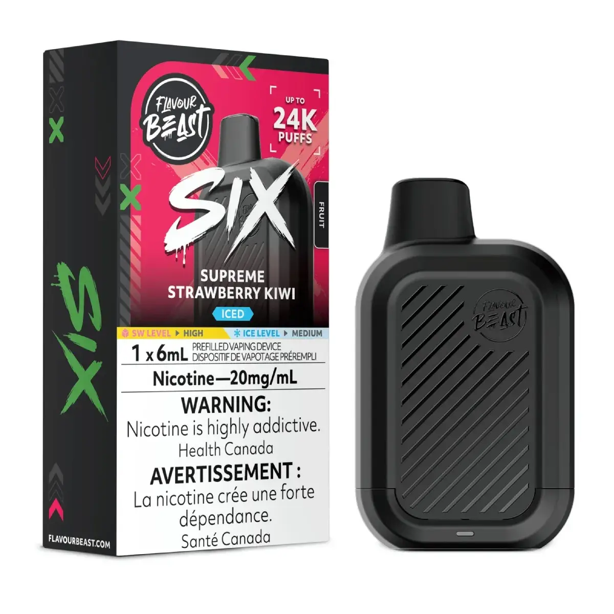 Flavour Beast 24k supreme strawberry kiwi