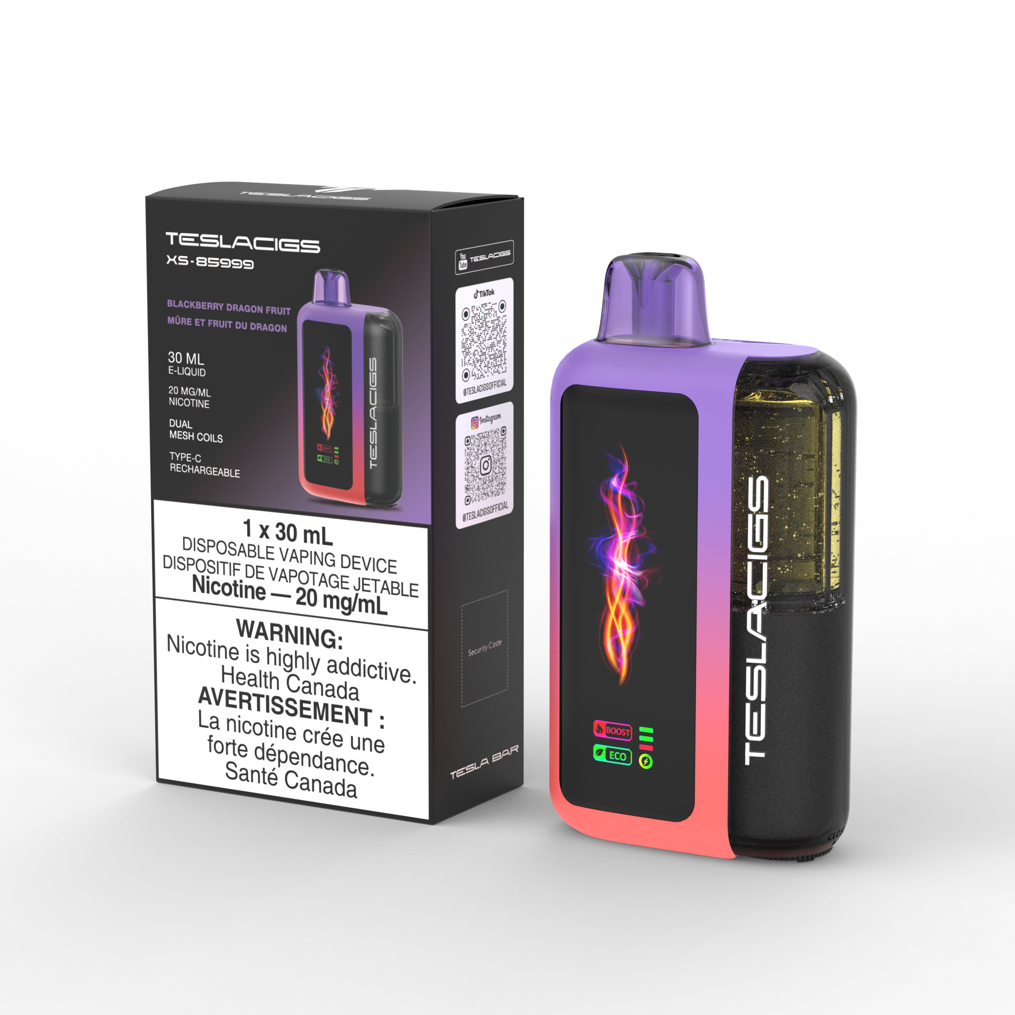 Tesla Disposable Blackberry Dragon Fruit