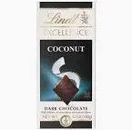 Lindt Dark coconut excellence bar. Package of 12. Click here