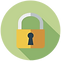 Decorative vector image of a padlock
